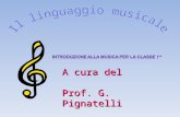 A cura del Prof. G. Pignatelli “La musica è l’arte dei suoni per mezzo dei quali si esprimono i sentimenti dell’animo” E’ un altro tipo di linguaggio.