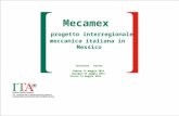 Mecamex progetto interregionale meccanica italiana in Messico Salvatore Parano Padova 12 maggio 2014 Bologna 13 maggio 2014 Torino 14 maggio 2014.