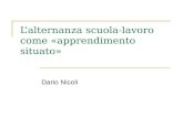 L’alternanza scuola-lavoro come «apprendimento situato» Dario Nicoli.