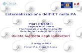 1 Marco Gentili CNIPA Esternalizzazione dell’ICT nella PA Marco Gentili Responsabile Ufficio Monitoraggio e gestione progetti delle Regioni e degli Enti.