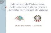 Ministero dell’istruzione, dell’università,della ricerca Ambito territoriale di Varese Licei Manzoni - Varese.