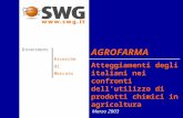 Marzo 2003 AGROFARMA Atteggiamenti degli italiani nei confronti dell’utilizzo di prodotti chimici in agricoltura D IPARTIMENTO Ricerche di Mercato.