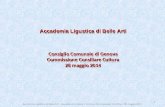 Accademia Ligustica di Belle Arti Consiglio Comunale di Genova Commissione Consiliare Cultura 28 maggio 2014 Accademia Ligustica di Belle Arti Consiglio.