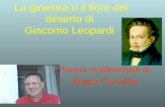 La ginestra o il fiore del deserto di Giacomo Leopardi Poesia multimediale di Biagio Carrubba.