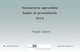 @PaoloStern Paolo Stern Tassazione agevolata Salari di produttività 2014.
