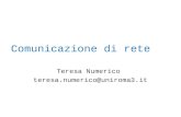 Comunicazione di rete Teresa Numerico teresa.numerico@uniroma3.it.