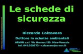 © 2000 by Arvan s.r.l. Mira–Venezia tel +39 041 5609273 arvan@arvan.it Le schede di sicurezza Riccardo Calzavara Dottore in scienze ambientali ARVAN s.r.l.