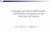 La doppia presenza femminile nell’ambito domestico e nel mercato del lavoro VITTORIO LANNUTTI.