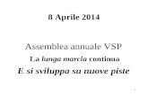 8 Aprile 2014 Assemblea annuale VSP La lunga marcia continua E si sviluppa su nuove piste 1.