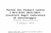 Poster dei farmaci contro l’HIV/AIDS 2013/2014: risultati degli indicatori di monitoraggio Simone Marcotullio 9 Maggio 2014 Seminario Nadir 2014 - Iniziativa.