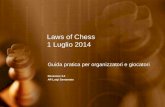 Laws of Chess 1 Luglio 2014 Guida pratica per organizzatori e giocatori Revisione 3.0 AR Luigi Santamato.