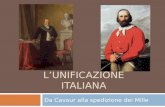 L’UNIFICAZIONE ITALIANA Da Cavour alla spedizione dei Mille.