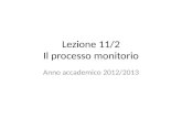 Lezione 11/2 Il processo monitorio Anno accademico 2012/2013.