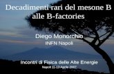 Decadimenti rari del mesone B alle B-factories Diego Monorchio INFN Napoli Incontri di Fisica delle Alte Energie Napoli 11-13 Aprile 2007.