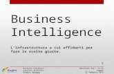 1 Business Intelligence L’infrastruttura a cui affidarti per fare le scelte giuste. ebusiness day – Cc-Ti Lugano 27 febbraio 2013 Raffaele Calabrese Solution.