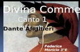 La Divina Commedia Canto 1 inferno Dante Alighieri Federica Moricio 3°E S.S.