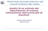 Whole-body dynamic behavior and control of human-like robots. Analisi di un articolo del dipartimento di scienze informatiche dell’università di Stanford.