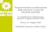 Programmazione e realizzazione degli strumenti: il caso dei pacchetti aziendali La progettazione integrata per i giovani: le opportunità dei PSR Roma,
