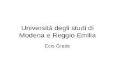 Università degli studi di Modena e Reggio Emilia Ects Grade.