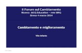 II Forum sul Cambiamento Ricerca AICQ Education – rete SIRQ Stresa 4 marzo 2014 Cambiamento e miglioramento Vito Infante.