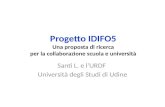 Progetto IDIFO5 Una proposta di ricerca per la collaborazione scuola e università Santi L. e l’URDF Università degli Studi di Udine.