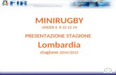 MINIRUGBY UNDER 6 8 10 12 14 PRESENTAZIONE STAGIONE Lombardia stagione 2014/2015.