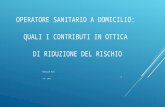 OPERATORE SANITARIO A DOMICILIO: QUALI I CONTRIBUTI IN OTTICA DI RIDUZIONE DEL RISCHIO Fabrizio Rini 23 -10 - 2014.