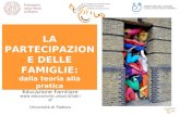Laboratorio di Ricerca e Intervento in Educazione Familiare  Università di Padova LA PARTECIPAZIONE DELLE FAMIGLIE: dalla.
