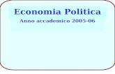 Frontespizio Economia Politica Anno accademico 2005-06.