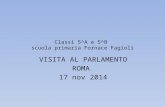 Classi 5^A e 5^B scuola primaria Fornace Fagioli VISITA AL PARLAMENTO ROMA 17 nov 2014.