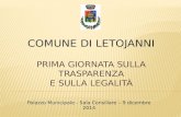 COMUNE DI LETOJANNI Palazzo Municipale - Sala Consiliare – 9 dicembre 2014.