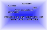 Paradiso Alessio 5AET Anno scolastico 2005/2006 PROGETTO DI UNA SERRATURA CON CODICE PER L'APERTURA.