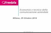 Economia e tecnica della comunicazione aziendale Milano, 29 Ottobre 2014 .