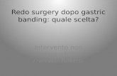 Redo surgery dopo gastric banding: quale scelta? Intervento non malassorbitivo Francesco Furbetta.