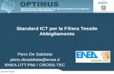 Standard ICT per la Filiera Tessile Abbigliamento 30/1/2014 Napoli Piero De Sabbata piero.desabbata@enea.it ENEA UTT-PMI / CROSS-TEC.