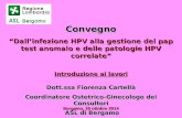 Convegno “Dall’infezione HPV alla gestione del pap test anomalo e delle patologie HPV correlate” Introduzione ai lavori Dott.ssa Fiorenza Cartellà Coordinatore.
