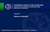 Scale musicali Lezione 6 Programmazione per la Musica | Prof. Luca A. Ludovico.