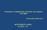 Processi e metodi per il lavoro con alunni con BES RETE ROSETTA ROSSI As 2013 - 14 Annunziata Marciano.