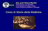 Corso di Storia della Medicina dott. prof. Mauro Martini Anno di corso: A.A. 2014/2015 Corso Integrato di Scienze Umane Corso di Laurea in Medicina e Chirurgia.