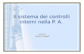 Il sistema dei controlli interni nella P. A. a cura di Paolo D’Angeli.