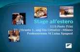I.I.S.Paolo Frisi Via Otranto 1, ang.Via Cittadini –Milano Professoressa M.Luisa Spagnol.