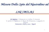 1 Misura Dello Spin del Neutralino ad LHC/ATLAS M. Biglietti, I. Borjanovic, G. Carlino, F. Conventi, E. Gorini, A. Migliaccio, E. Musto, M. Primavera,