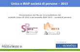 Tutti i diritti riservati  1 Unico e IRAP società di persone – 2015 Presentazione del file per la compilazione del modello Unico SP.