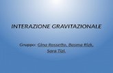 INTERAZIONE GRAVITAZIONALE Gruppo: Gina Rossetto, Basma Rizk, Sara Tizi.
