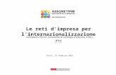 Le reti d’impresa per l’internazionalizzazione Giampaolo Pacini, consulente di strategia d’impresa (CMC) Prato, 23 febbraio 2015.
