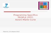 Programma Specifico PEOPLE (FP7) Azioni Marie Curie Palermo, 24 ottobre 2012.