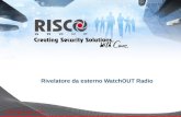 Rivelatore da esterno WatchOUT Radio. 2 WatchOUT PIR Radio Frequenza 868.65 Mhz - compatibile con tutti i ricevitori RISCO 2 canali PIR con DCT (Digital.