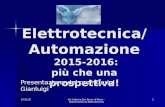 27/03/2015Itis Volterra San Dona' di Piave - Dipartimento di Elettrotecnica 1 Elettrotecnica/ Automazione 2015-2016: più che una prospettiva! Presentazione.