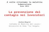 La prevenzione del contagio nei lavoratori Andrea Magrini Cattedra di Medicina del Lavoro Università di Roma “Tor Vergata” A volte ritornano la malattia.