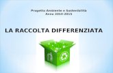 LA RACCOLTA DIFFERENZIATA Progetto Ambiente e Sostenibilità Anno 2014-2015 1.